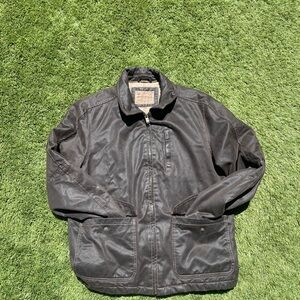 Brown vintage leather columbia jacket! size M fits a little big